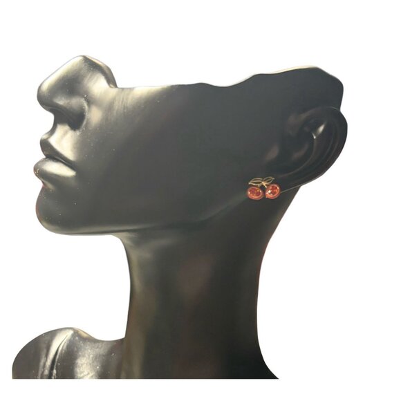 Coach GT Red Cherry Stud Earrings - Picture 1 of 3
